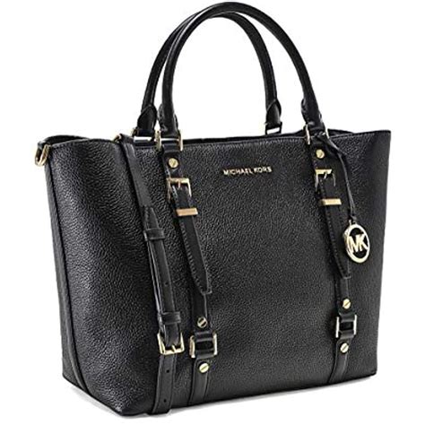 michael kors black white purse|Michael Kors black tote handbag.